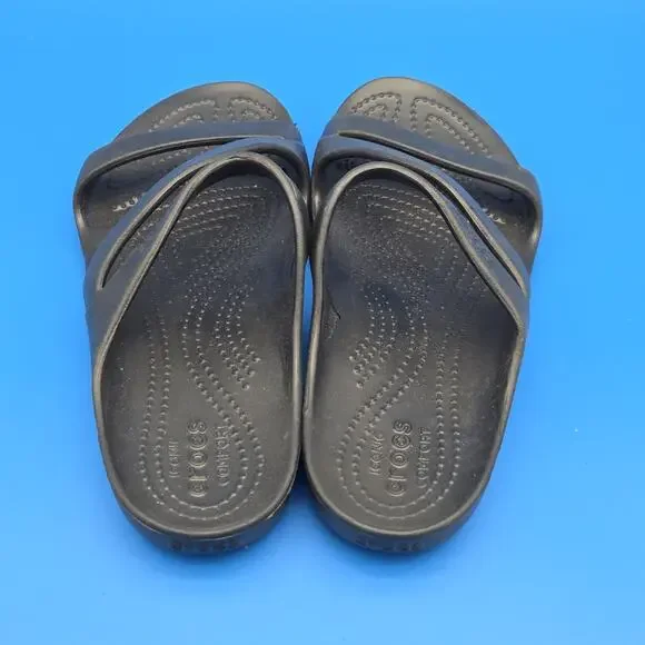Crocs Sandals Women's Kadee II Strappy Slip-on Black Size 9 Comfort Shoe New - Picture 6 of 10